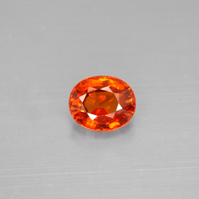 Granada espessartita Tangerina Natural 0.98ct, Corte Oval, VS
