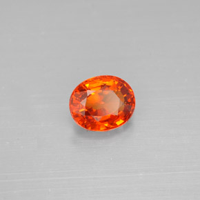Granada espessartita Tangerina Natural 0.98ct, Corte Oval, VS