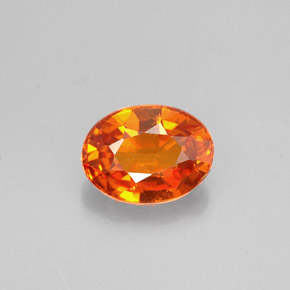 Granada espessartita Tangerina Natural 1.09ct, Corte Oval, VS