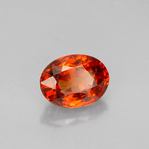 Granada espessartita Tangerina Natural 1.24ct, Corte Oval, VS-SI