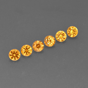 Pedras preciosas de Granada espessartita Laranja natural de  ct, Corte Redondo, VVS-VS