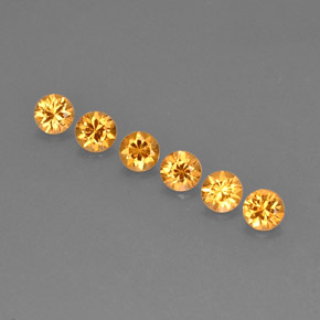 Pedras preciosas de granada espessartita laranja natural de  ct, corte redondo, VVS-VS