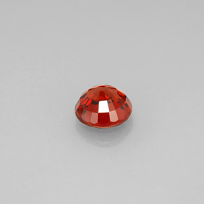 Granada espessartita laranja natural 1,21ct, corte redondo, VVS-VS