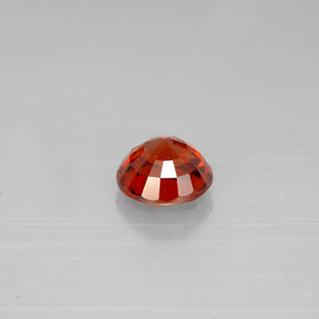 Granada espessartita laranja natural 1,24ct, corte redondo, VVS-VS