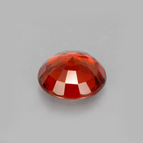Granada espessartita laranja natural 1,10ct, corte redondo, VS