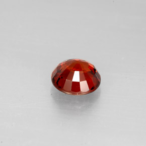 Granada espessartita vermelho natural 1,38ct, corte redondo, VS