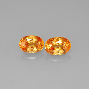 Pedras preciosas de granada espessartita laranja natural de  ct, corte oval, VS-SI