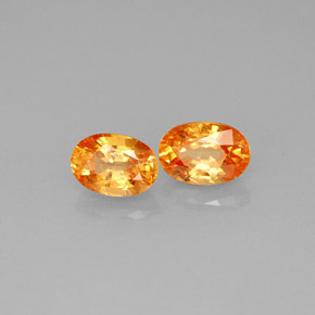 Pedras preciosas de granada espessartita laranja natural de  ct, corte oval, VS-SI