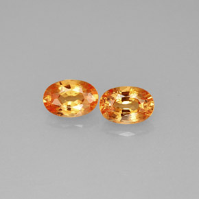 Pedras preciosas de granada espessartita laranja natural de  ct, corte oval, VS