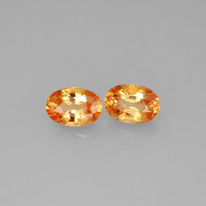 Pedras preciosas de granada espessartita laranja natural de  ct, corte oval, VS
