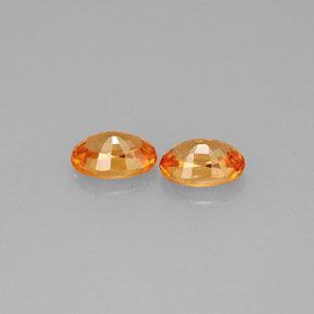 Pedras preciosas de granada espessartita laranja natural de  ct, corte oval, VS