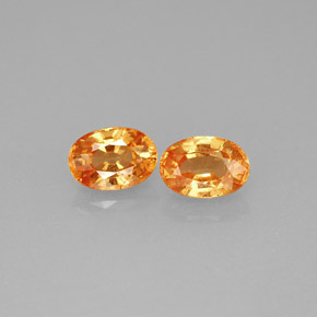 Pedras preciosas de granada espessartita laranja natural de  ct, corte oval, VS