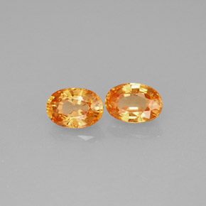 Pedras preciosas de granada espessartita laranja natural de  ct, corte oval, VS