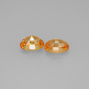 Pedras preciosas de granada espessartita laranja natural de  ct, corte oval, VS