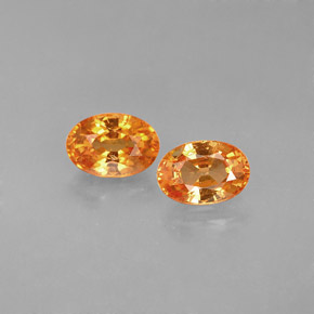 Pedras preciosas de granada espessartita laranja natural de  ct, corte oval, VS