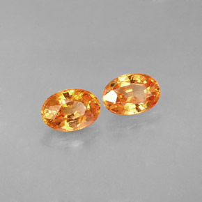 Pedras preciosas de granada espessartita laranja natural de  ct, corte oval, VS