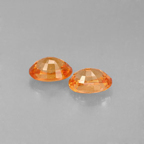 Pedras preciosas de granada espessartita laranja natural de  ct, corte oval, VS