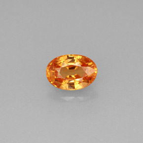 Granada espessartita laranja natural 0,71ct, corte oval, VS