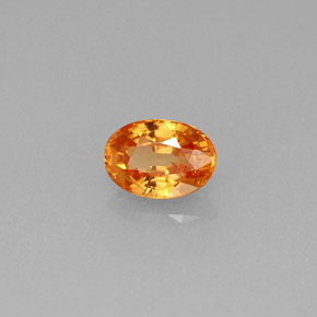 Granada espessartita laranja natural 0,71ct, corte oval, VS