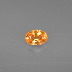 Granada espessartita laranja natural 0,72ct, corte oval, VS