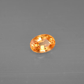 Granada espessartita laranja natural 0,72ct, corte oval, VS
