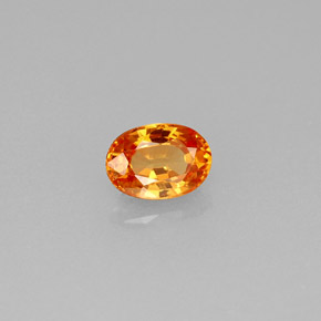 Granada espessartita laranja natural 0,61ct, corte oval, VS