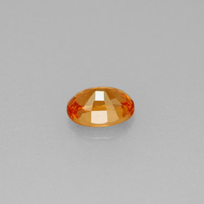 Granada espessartita laranja natural 0,61ct, corte oval, VS