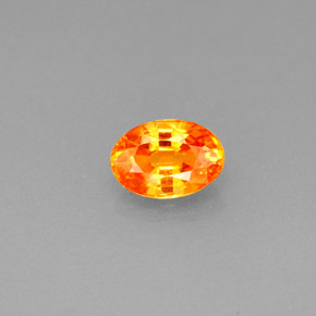 Granada espessartita laranja natural 0,63ct, corte oval, VS