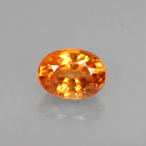 Granada espessartita laranja natural 0,78ct, corte oval, VS