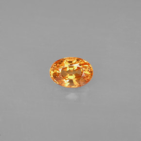 Granada espessartita laranja natural 0,71ct, corte oval, VS