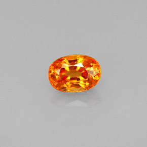 Granada espessartita laranja natural 0,80ct, corte oval, VS