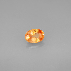 Granada espessartita laranja natural 0,72ct, corte oval, VS