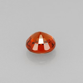Granada espessartita laranja natural 0,80ct, corte redondo, VVS-VS