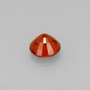 Granada espessartita laranja natural 0,64ct, corte redondo, VS