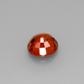 Granada espessartita laranja natural 1,27ct, corte redondo, VS