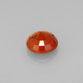 Granada espessartita laranja natural 1,28ct, corte redondo, VS-SI