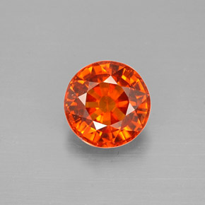 Granada espessartita Tangerina Natural 1.12ct, Corte Redondo, VS-SI