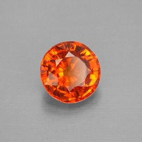 Granada espessartita Tangerina Natural 1.12ct, Corte Redondo, VS-SI