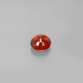 Granada espessartita vermelho natural 0,79ct, corte redondo, VVS-VS