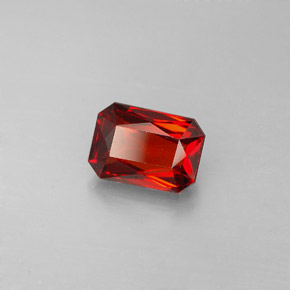 Granada espessartita Laranja Vermelho Natural 2.04ct, Corte Esmeralda, VVS-VS