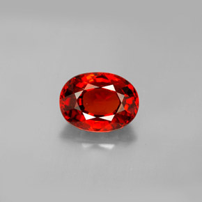Granada espessartita laranja natural 2,79ct, corte oval, VS