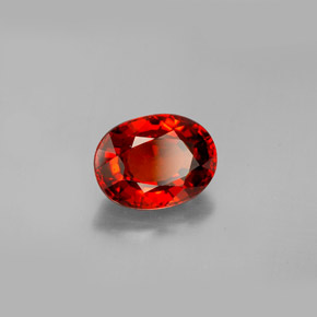 Granada espessartita laranja natural 2,79ct, corte oval, VS