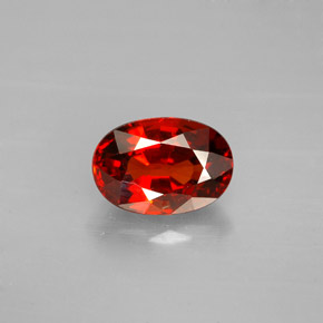 Granada espessartita laranja natural 2,14ct, corte oval, VVS-VS