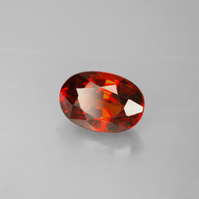 Granada espessartita laranja natural 2,14ct, corte oval, VVS-VS