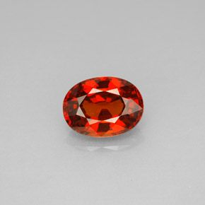 Granada espessartita laranja natural 2,10ct, corte oval, VVS