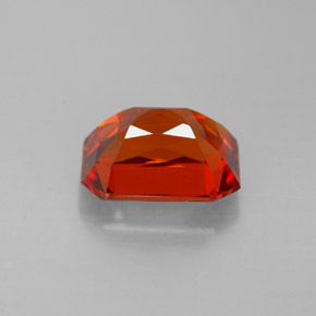 Granada espessartita laranja natural 2,50ct, corte esmeralda, VVS-VS