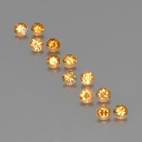 Pedras preciosas de Granada espessartita Laranja natural de  ct, Corte Redondo, VVS-VS