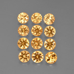 Pedras preciosas de Granada espessartita Laranja natural de  ct, Corte Redondo, VVS-VS