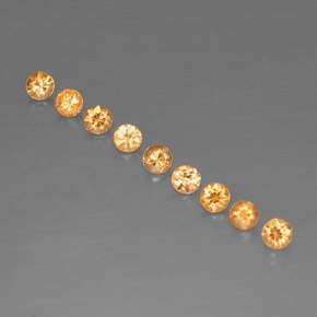 Pedras preciosas de Granada espessartita Laranja natural de  ct, Corte Redondo, VVS-VS