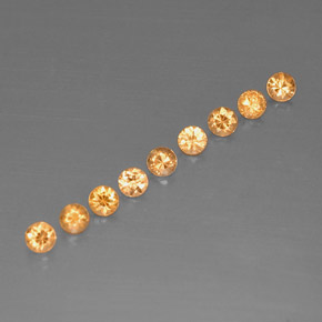 Pedras preciosas de Granada espessartita Laranja natural de  ct, Corte Redondo, VVS-VS